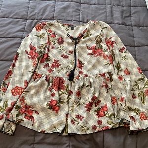 Long Sleeve Floral Blouse